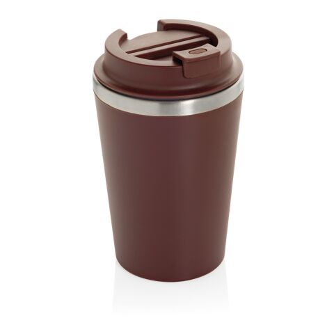 Java 350ml doppelwandiger Becher aus RCS recyceltem PP rot | ohne Werbeanbringung | Nicht verfügbar | Nicht verfügbar