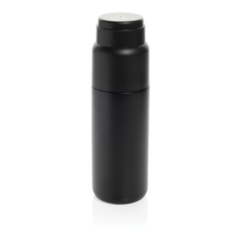 Thermocup RCS – recycelte Thermosflasche mit Becher, 500ml schwarz
