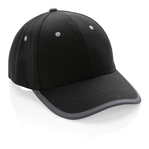 Impact AWARE™ 280gr Brushed rCotton 6 Panel Kontrast-Cap schwarz | ohne Werbeanbringung | Nicht verfügbar | Nicht verfügbar | Nicht verfügbar
