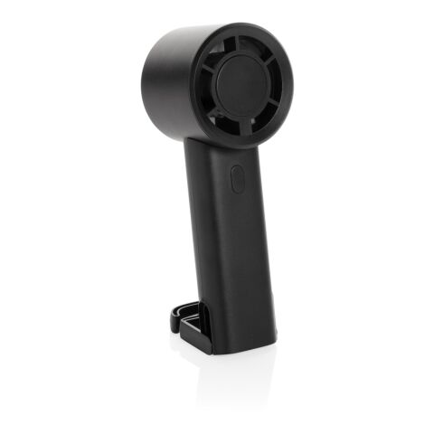 Twist wiederaufladbarer tragbarer Ventilator aus RCS rABS schwarz | ohne Werbeanbringung | Nicht verfügbar | Nicht verfügbar