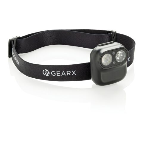 Gear X Stirnlampe mit Bewegungssensor aus RCS rec. ABS schwarz | ohne Werbeanbringung | Nicht verfügbar | Nicht verfügbar