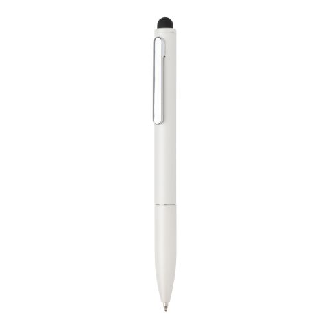 Kymi Stift mit Stylus aus RCS recyceltem Aluminum weiß | ohne Werbeanbringung | Nicht verfügbar | Nicht verfügbar
