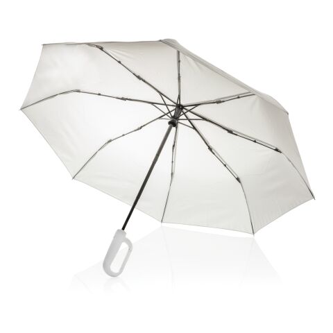 Yara 21“ AWARE™ rPET Regenschirm mit Karabiner grau | ohne Werbeanbringung | Nicht verfügbar | Nicht verfügbar