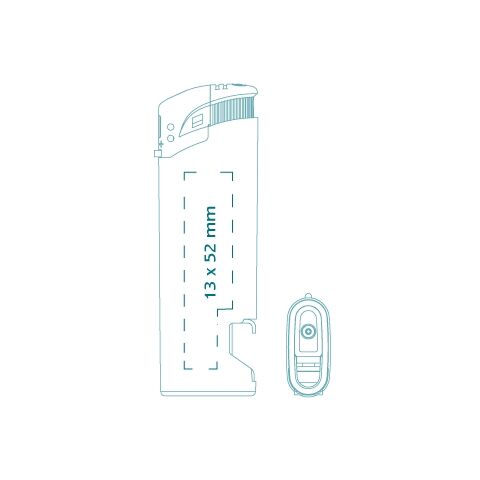 Elektronik-Feuerzeug mit Flaschenöffner EB-15 marineblau | ohne Werbeanbringung