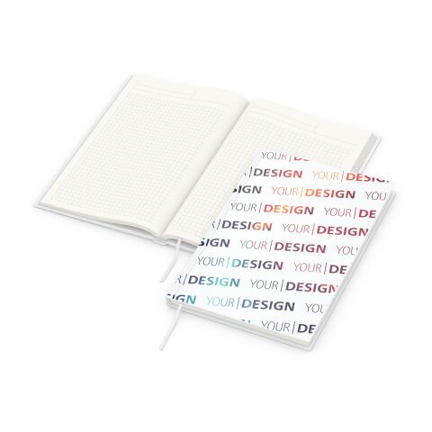 Notizbuch Note-Book RECYCLING Ecken spitz Papier-Hardcover individuell bedruckt DIN A5 | ohne Werbeanbringung | recyceltes Papier matt | Winkelkaro