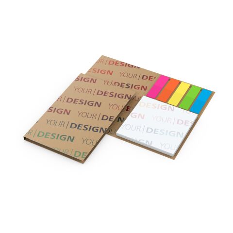 Haftnotiz-Set Berlin Zettel quadratisch Karton-Umschlag mit Buchöffnung 79 × 128 mm | ohne Werbeanbringung | ohne Werbeanbringung | ohne Werbeanbringung | transparente, farbige Folie | Naturkarton weiß