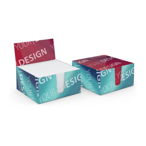 Notizzettel-Box Memo-Box 450 Zettel weiß Karton-Box individuell bedruckt 90 × 90 mm | ohne Werbeanbringung