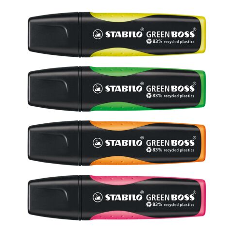 STABILO GREEN BOSS 4er Tisch-Set Leuchtmarkierer Nicht verfügbar | ohne Werbeanbringung