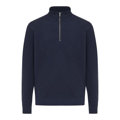 IQONIQ Elgon Quarter-Zip-Sweater aus rec. Baumwolle navy blau | XS | ohne Werbeanbringung | Nicht verfügbar | Nicht verfügbar | Nicht verfügbar