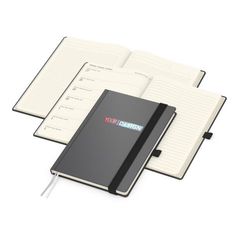Wochenkalender links + Notizen rechts Vision-Hybrid EXPRESS Kunstleder-Hardcover Anthrazit | DIN A5 | ohne Werbeanbringung