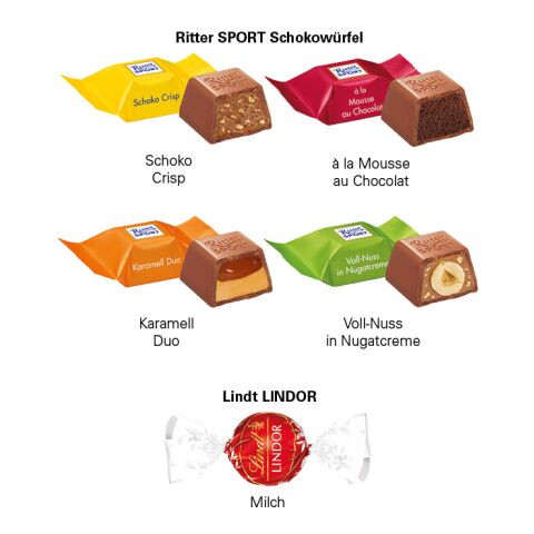 Adventskalender ECO XL 4c Euroskala | 24 Ritter SPORT Schokowürfel