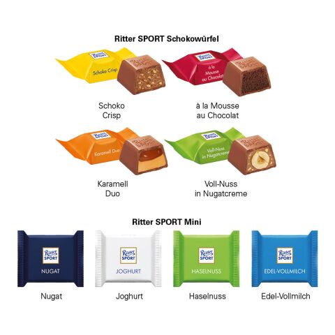 Adventskalender quadratisch 4c Euroskala | Ritter SPORT Schokowürfel