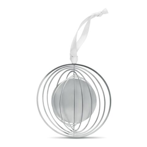 Ornament mit Band, rund silber | ohne Werbeanbringung | Nicht verfügbar | Nicht verfügbar | Nicht verfügbar