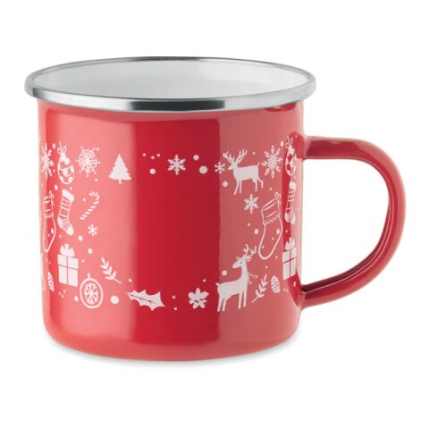 Emaille-Becher 300ml rot