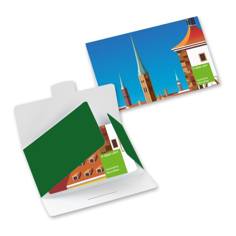 POLYCLEAN rPET Displaytuch im Papieretui, All-Inclusive-Paket  ohne Werbeanbringung | 20 x 20 cm