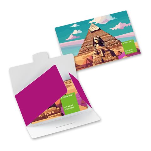 POLYCLEAN rPET Displaytuch im Papieretui, All-Inclusive-Paket  ohne Werbeanbringung | 30 x 20 cm