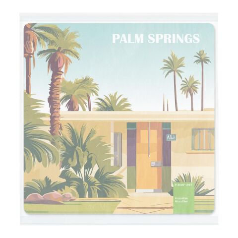 POLYCLEAN rPET Displaytuch im Pergaminbeutel, All-Inclusive-Paket  4C-Digitaldruck | 15 x 15 cm