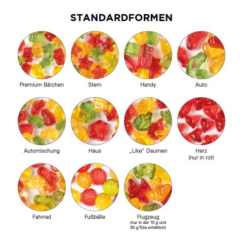 Tetraeder 15 g Trolli Fruchtgummi Standardformen weiß | ohne Werbeanbringung | Fußbälle | Folie, weiß