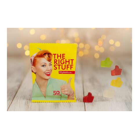 Fruchtgummi STANDARD 10 g im konventionellen Tütchen weiß | ohne Werbeanbringung | Handy