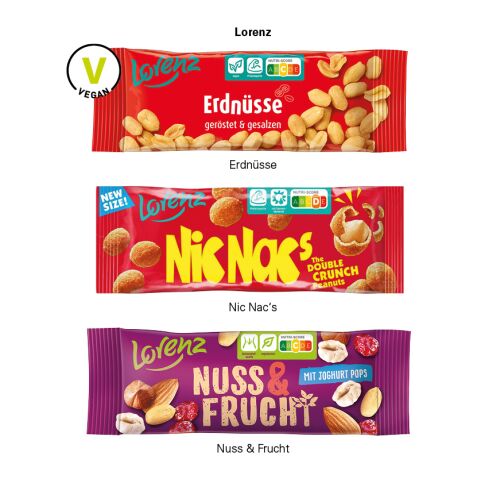 Lorenz Werbeschuber 4c Euroskala | 1 Beutel Lorenz Erdnüsse