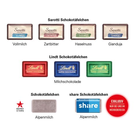 Marken Wand Adventskalender 4c Euroskala | 24 Alpenmilch-Schokotäfelchen