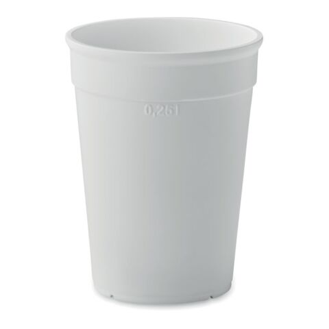 Recycelter PP-Becher 250 ml weiß | ohne Werbeanbringung | Nicht verfügbar | Nicht verfügbar