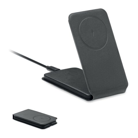 Klappbares Ladegerät 15W schwarz | ohne Werbeanbringung | Nicht verfügbar | Nicht verfügbar