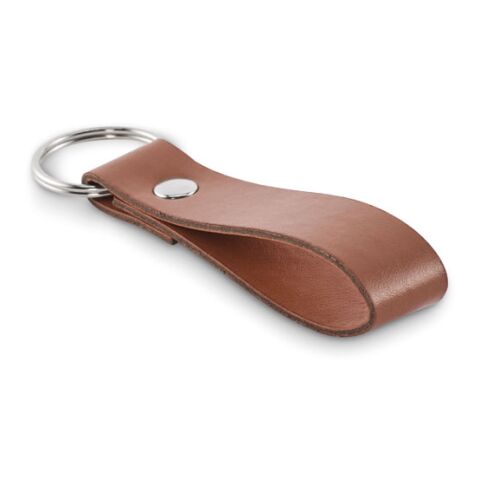 Schlüsselring mit Schlaufe PU braun | ohne Werbeanbringung | Nicht verfügbar | Nicht verfügbar