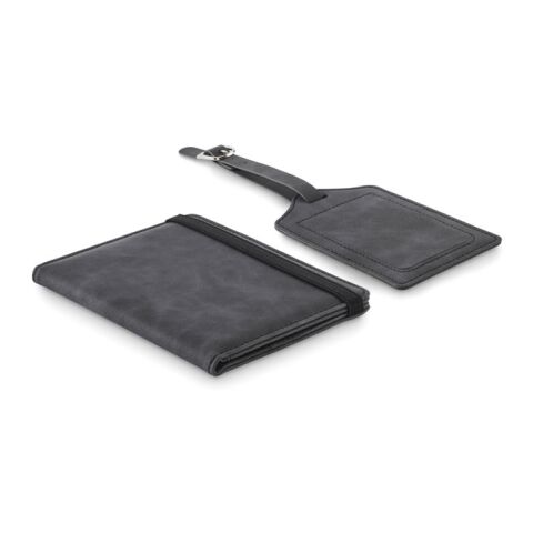 Set Reisepass &amp; Kofferanhänger dunkelgrau | ohne Werbeanbringung | Nicht verfügbar | Nicht verfügbar | Nicht verfügbar