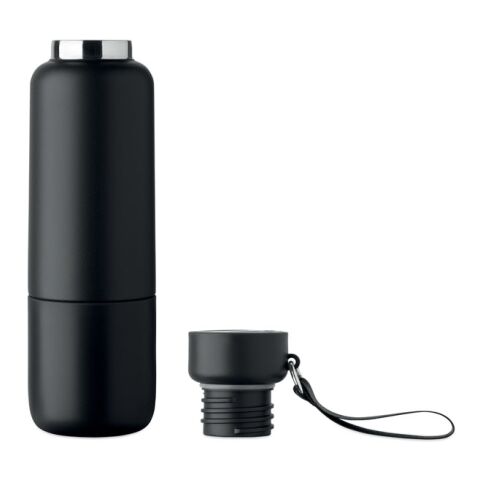 Doppelwandige Flasche 500ml schwarz | ohne Werbeanbringung | Nicht verfügbar | Nicht verfügbar | Nicht verfügbar