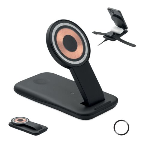 3in1 kabellose Ladestation 15W schwarz | ohne Werbeanbringung | Nicht verfügbar | Nicht verfügbar | Nicht verfügbar