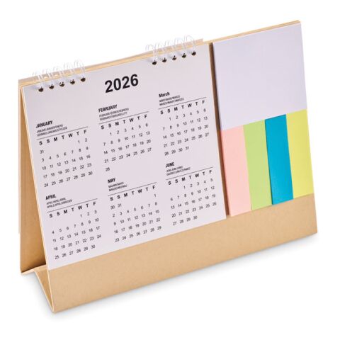 Tischkalender mit Memoblock beige | ohne Werbeanbringung | Nicht verfügbar | Nicht verfügbar | Nicht verfügbar