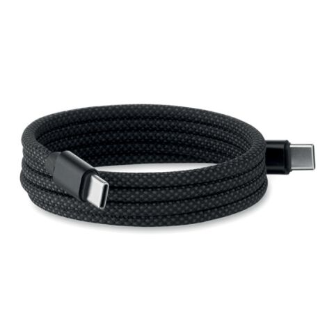 Magnetisches Kabel RPET schwarz | ohne Werbeanbringung | Nicht verfügbar | Nicht verfügbar
