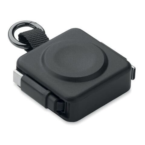 Einziehbares 100W-Typ-C-Kabel schwarz
