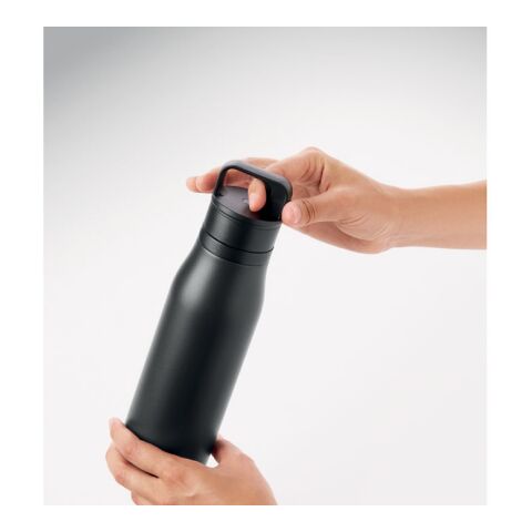 Doppelwandige Flasche 500ml schwarz