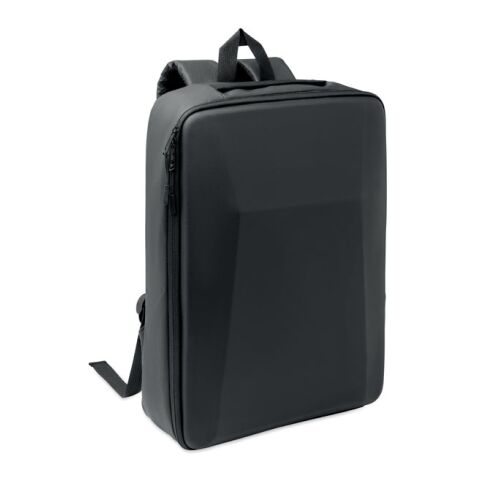 15" Hartschalen-RPET-Rucksack schwarz