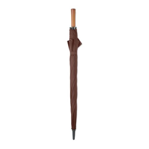 27" Regenschirm Holzgriff braun