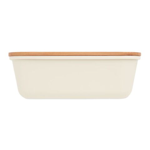 Lunch box mit bambus deckel beige | ohne Werbeanbringung | Nicht verfügbar | Nicht verfügbar