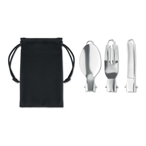 3teiliges Camping-Besteck schwarz | ohne Werbeanbringung | Nicht verfügbar | Nicht verfügbar | Nicht verfügbar