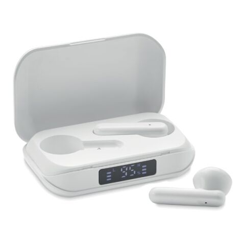 TWS-Ohrhörer recyceltes ABS weiß | ohne Werbeanbringung | Nicht verfügbar | Nicht verfügbar | Nicht verfügbar