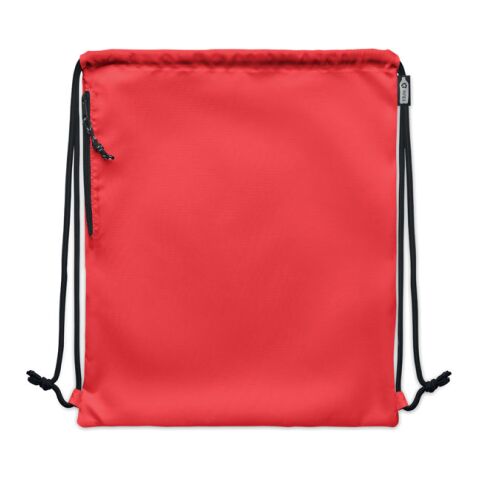 Großer Beutel mit Kordelzug RPET-Polyester rot | ohne Werbeanbringung | Nicht verfügbar | Nicht verfügbar | Nicht verfügbar