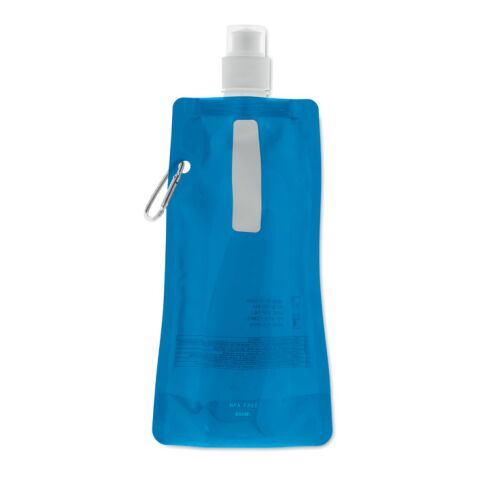Faltbare Wasserflasche transparent blau | ohne Werbeanbringung | Nicht verfügbar | Nicht verfügbar