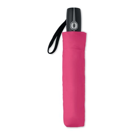 Automatik Regenschirm Luxus gerader Griff fuchsia