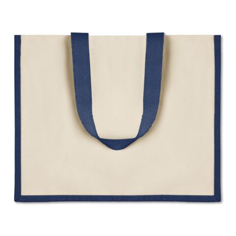 Jute/Canvas Shopper blau