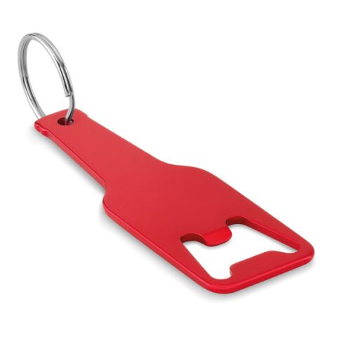 Schlüsselring mit Kapselheber Flaschenform rot | ohne Werbeanbringung | Nicht verfügbar | Nicht verfügbar