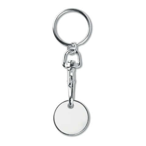 Schlüsselring mit Chip EUR weiß | ohne Werbeanbringung | Nicht verfügbar | Nicht verfügbar