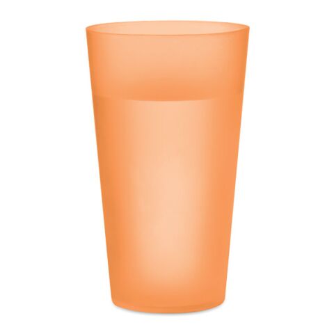 Festivalbecher &quot;Large&quot; aus Plastik, 500ml transparent orange | ohne Werbeanbringung | Nicht verfügbar | Nicht verfügbar