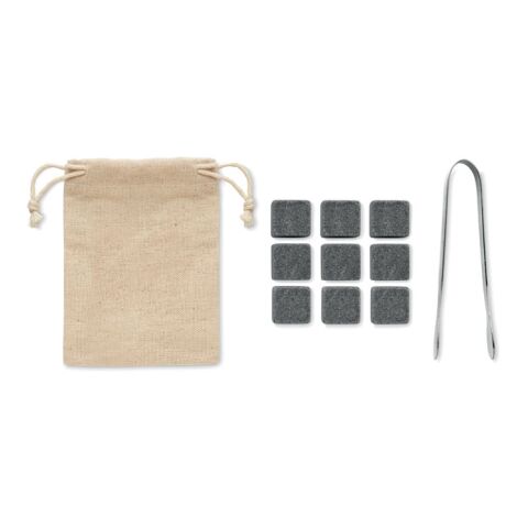 Stein-Eiswürfel in Box holzfarben | ohne Werbeanbringung | Nicht verfügbar | Nicht verfügbar | Nicht verfügbar