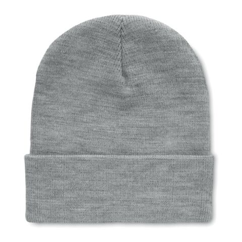 Beanie mit Umschlag RPET weiß/grau | ohne Werbeanbringung | Nicht verfügbar | Nicht verfügbar | Nicht verfügbar