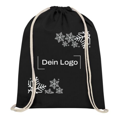 *Christmas* Oregon Beutel Schwarz | Schneeflocken | 4C DTF Transfer